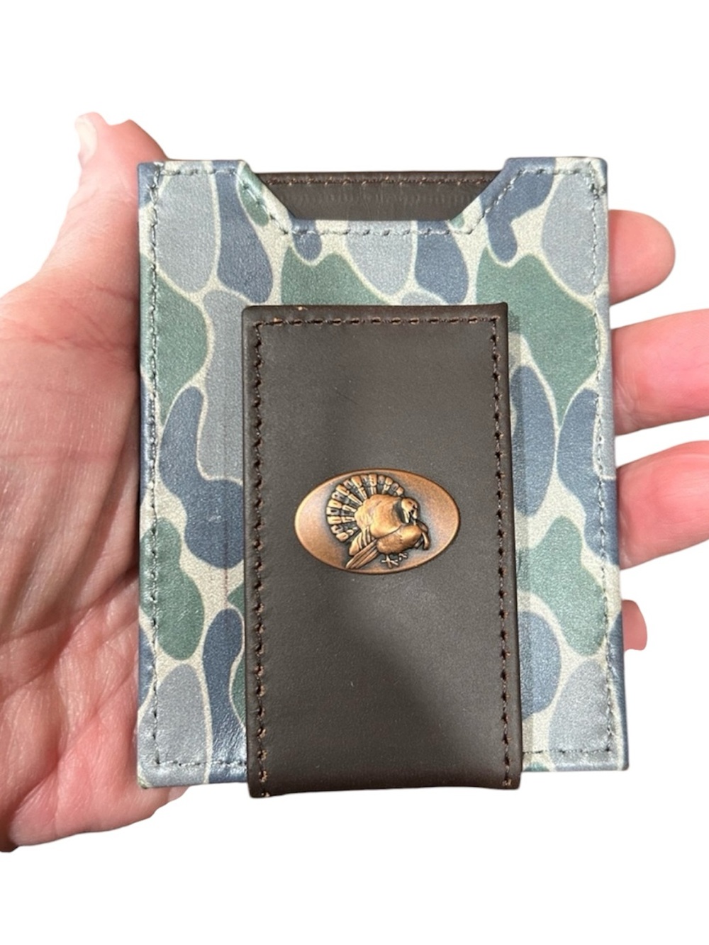 Zep Pro Turkey Camo Leather Wallet - Magnetic Front Pocket Card Case
C2